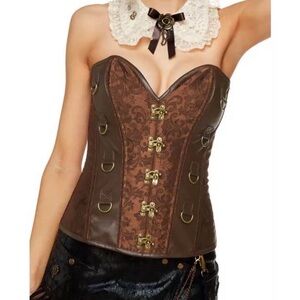 Brown Steampunk Corset Top